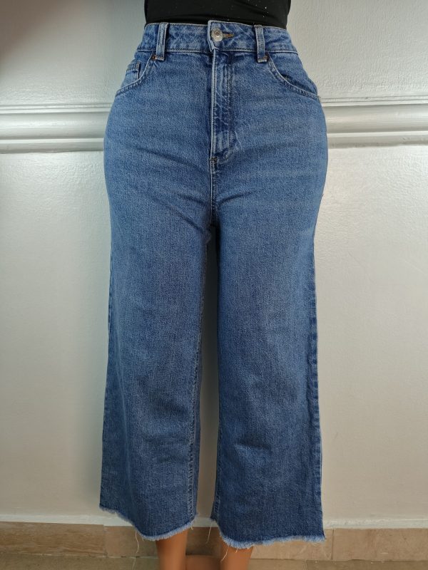 WIDE LEG CROPPED UK 12, L-38 INCHES
